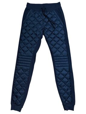 Alo Yoga Airbrush Winter Warm High Waist Moto Puffer Pants In Black Sz S